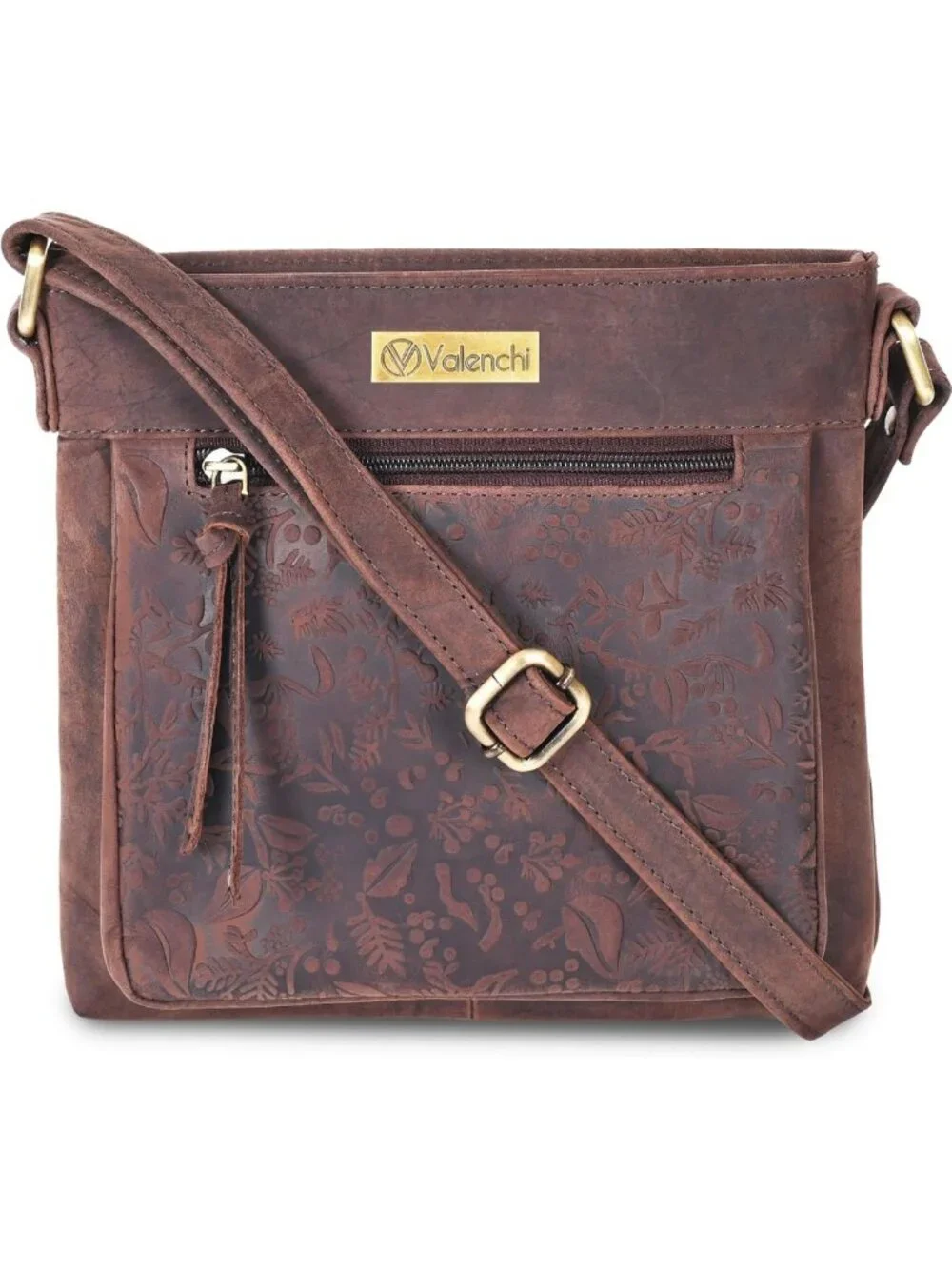 Genuine Leather Women's Crossbody Bag with Adjustable Strap - Stylish